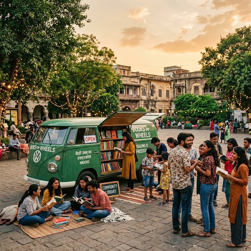 BooksOnWheel community event in Indore